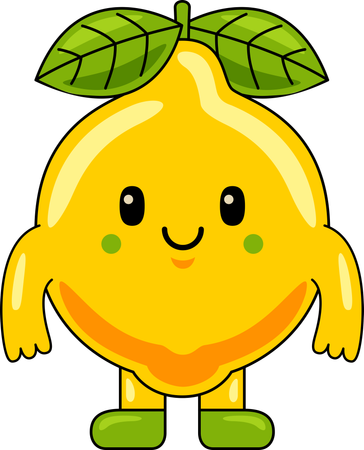 Mascota de limon  Ilustración