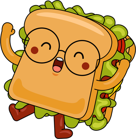 Mascota sándwich  Ilustración