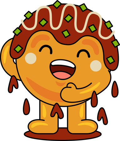 Mascota Takoyaki  Ilustración