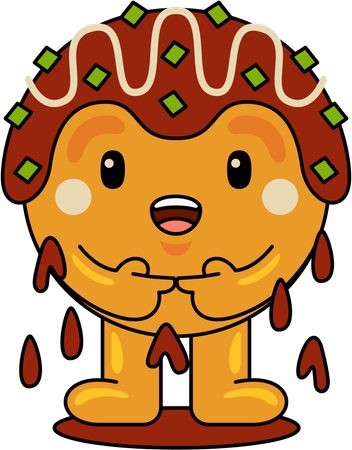 Mascota Takoyaki  Ilustración