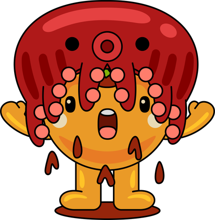 Takoyaki mascotte  Illustration