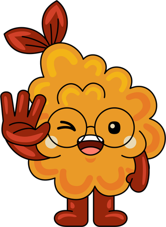 La mascotte de Tempura dit bonjour  Illustration