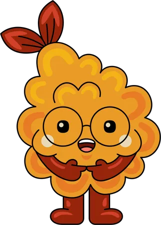 Mascotte de tempura mignonne  Illustration