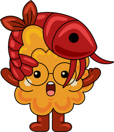 Mascotte de tempura mignonne  Illustration