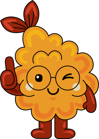 La mascotte mignonne de Tempura montre ses pouces levés  Illustration