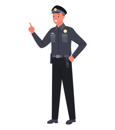 Policial masculino  Ilustração