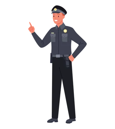 Policial masculino  Ilustração