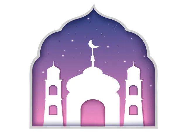 Mezquita islámica  Ilustración