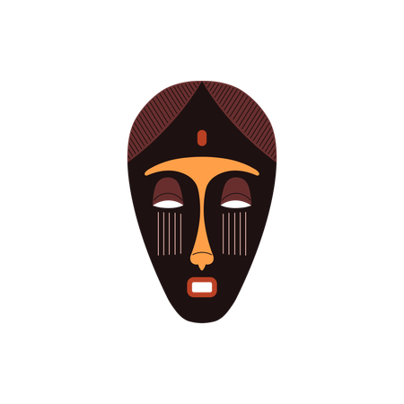 Masque rituel tribal  Illustration