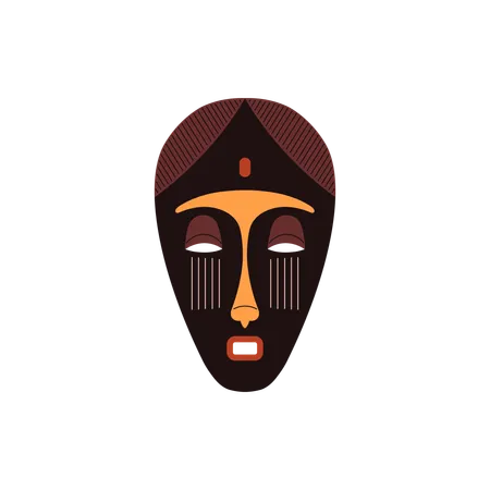 Masque rituel tribal  Illustration