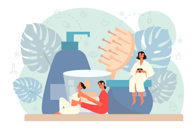 Massage and masseur Illustration