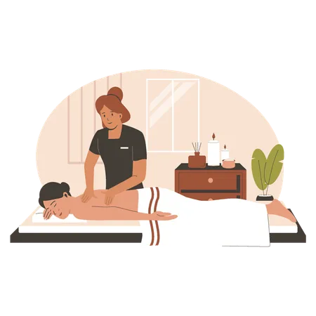 Massage Therapist Vector Concept Alternative Medicine Concept Flat Illustration Concept Illustration
