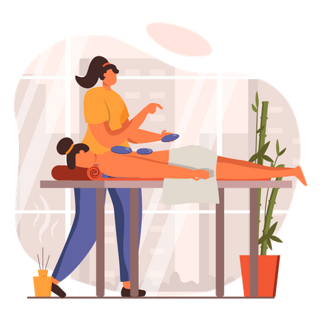 Massage therapy  Illustration