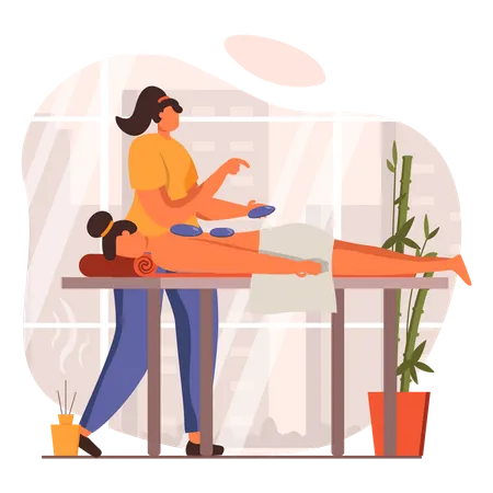 Massage therapy  Illustration