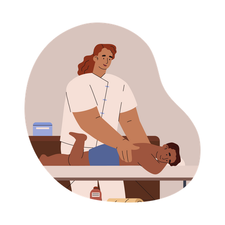 Massage therapy for babies and children  Illustration