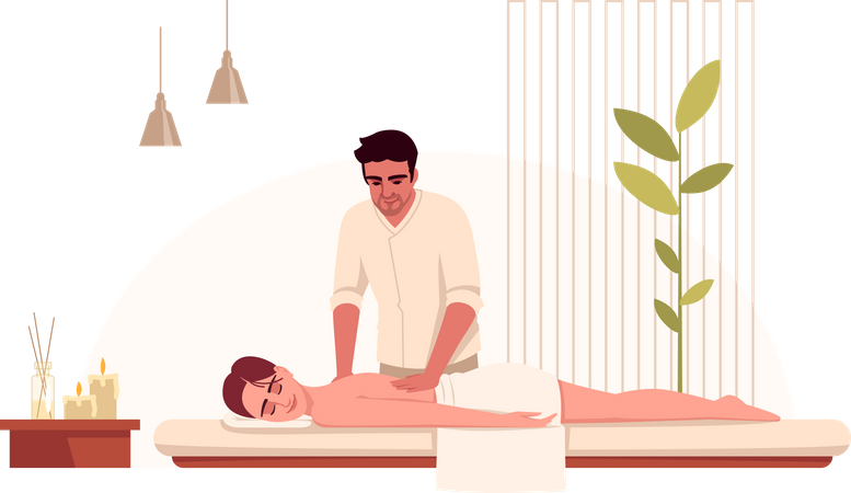 Massage treatment  Illustration