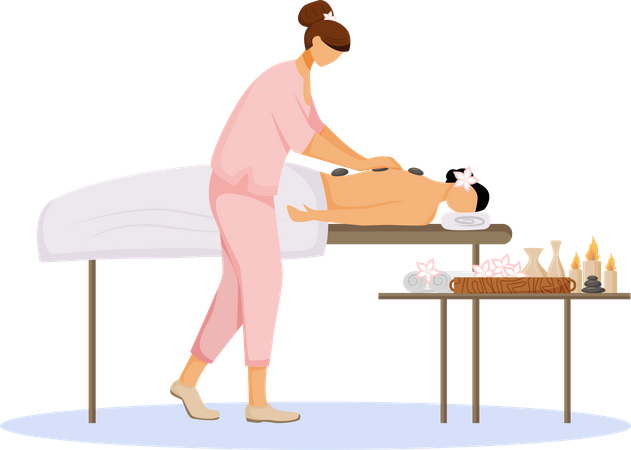 Masseuse in uniform  Illustration