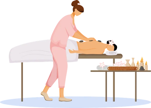 Masseuse in uniform  Illustration