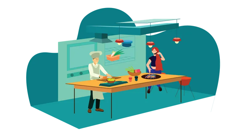 Masterchef cooking food Illustration