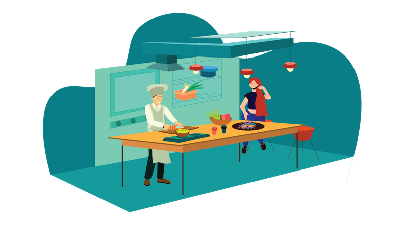 Masterchef cooking food  Illustration