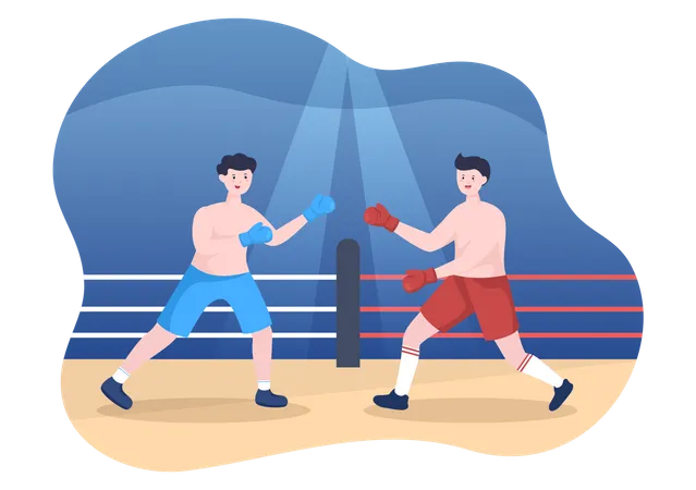 Match de boxe  Illustration