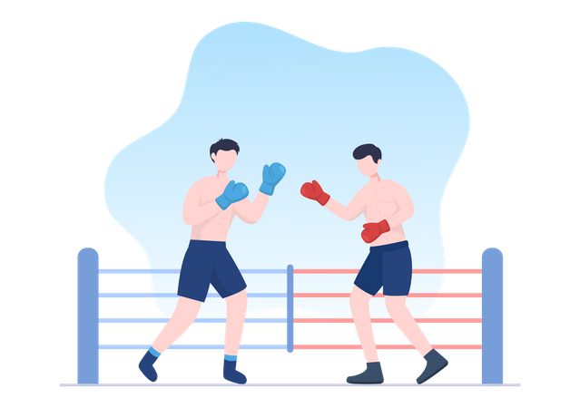 Match de boxe professionnel  Illustration