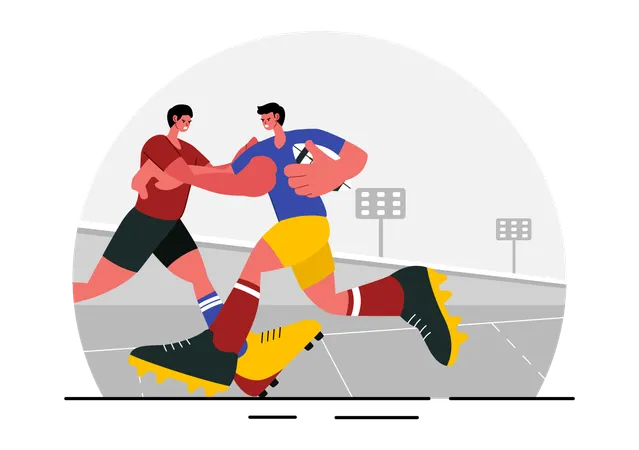 Match de rugby  Illustration