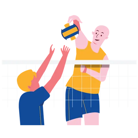 Match de volley-ball  Illustration