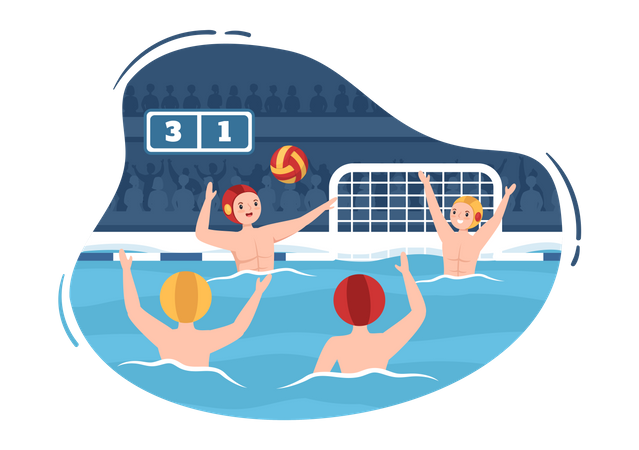 Match de water-polo  Illustration