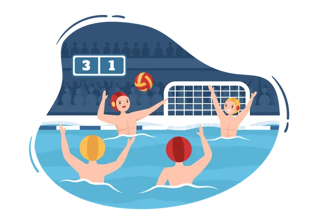 Match de water-polo  Illustration