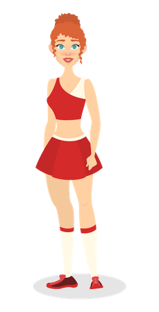 Pom-pom girl de match  Illustration