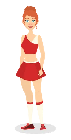 Pom-pom girl de match  Illustration