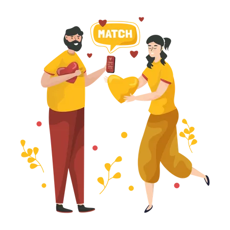 Match sign dating app  Illustration