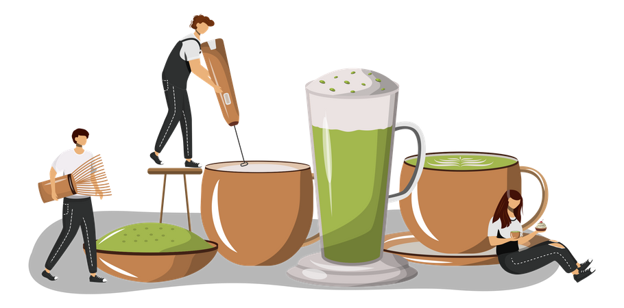 Matcha latte  Illustration