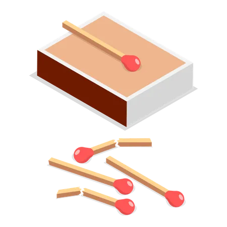 Matchstick Box  Illustration