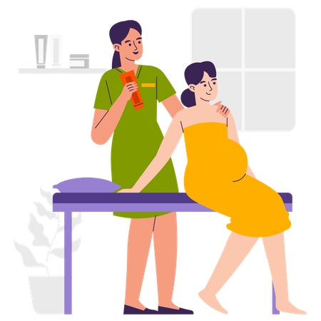 Spa de maternidade  Ilustração