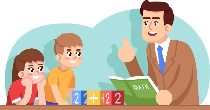 Math club for kids  Illustration