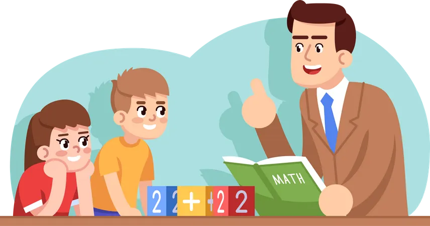 Math club for kids  Illustration