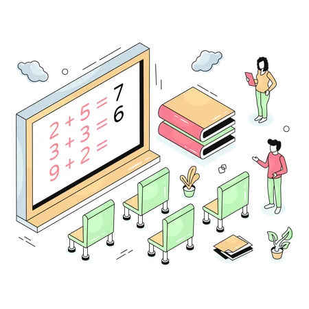 Math Learning  Illustration