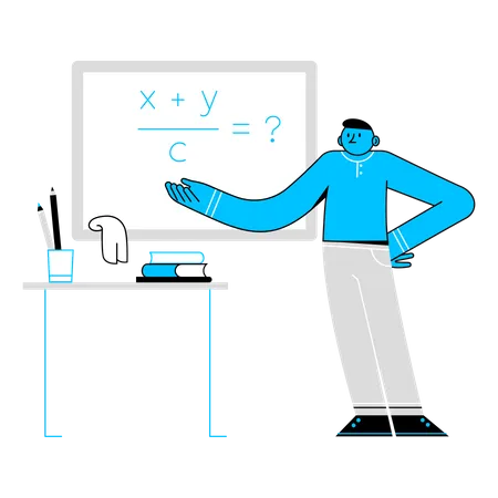 Math Teacher Illustration