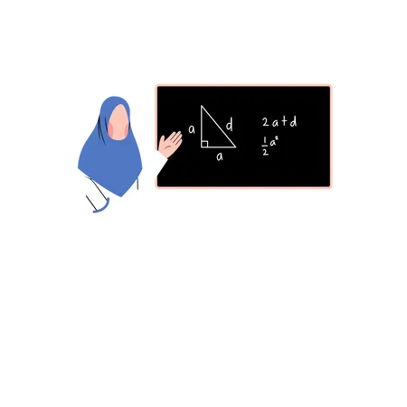 Math Teacher Character Illustration