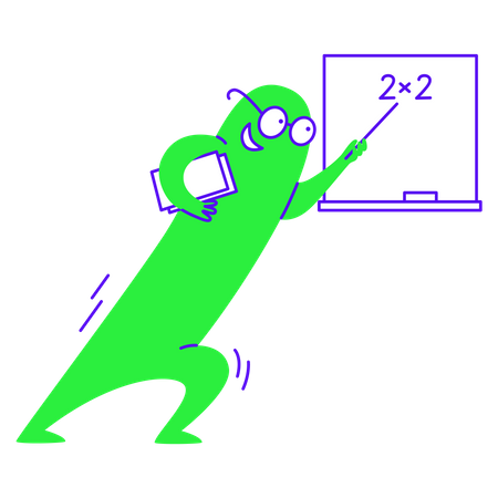 Math teacher Illustration