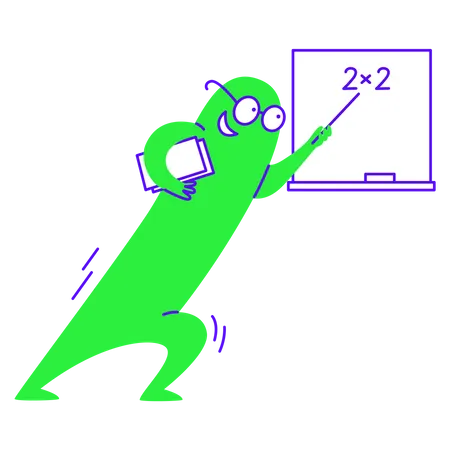 Math teacher Illustration