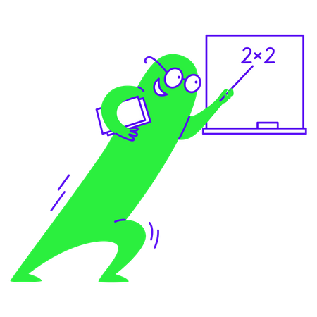 Math teacher  Illustration