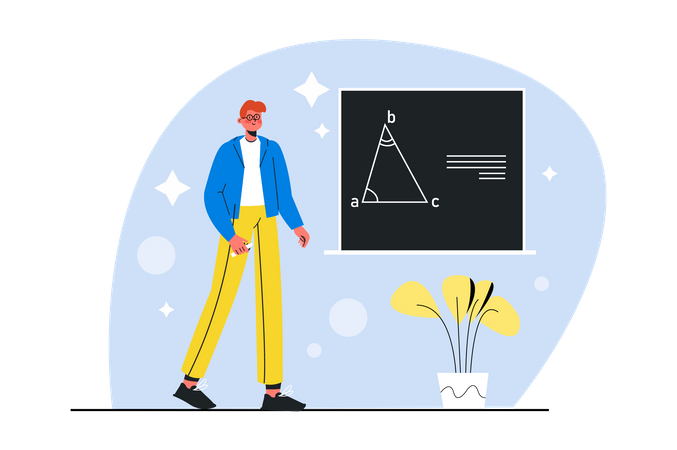 Math Teacher  Illustration