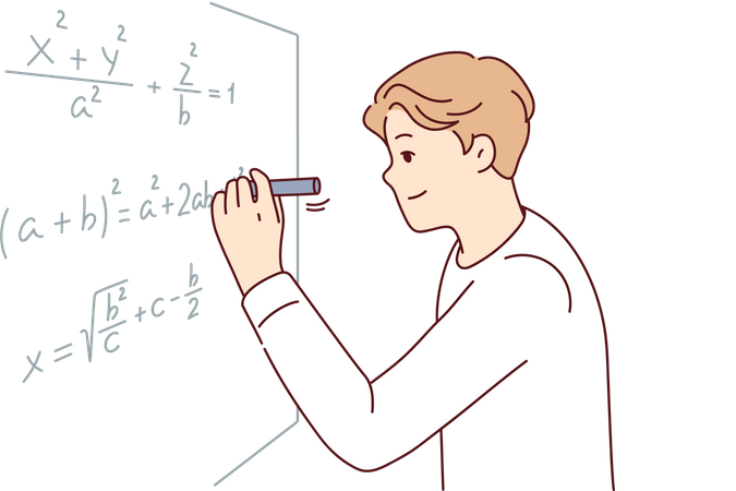 Mathematiklehrer  Illustration