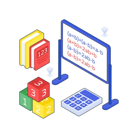 Mathe-Präsentation  Illustration