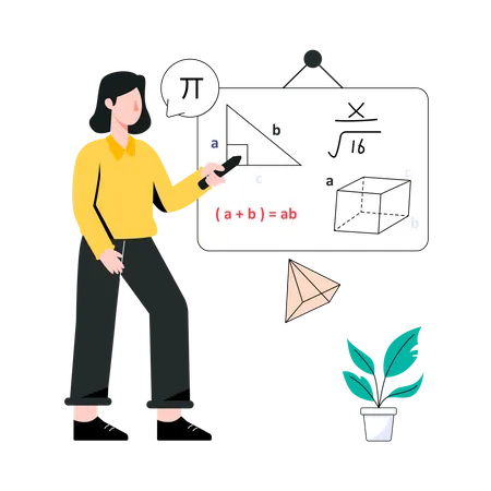Mathe-Präsentation  Illustration