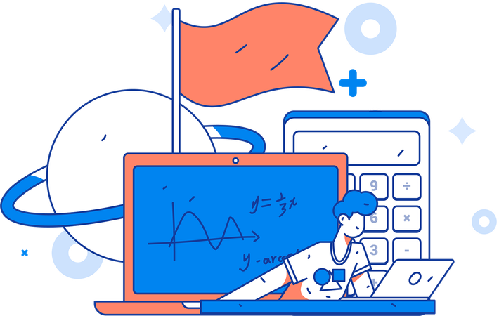 Mathematik-Vorlesung  Illustration