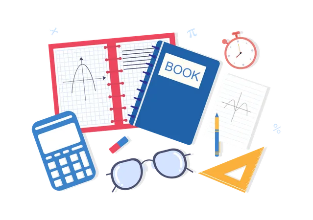 Mathematics equipment  Illustration